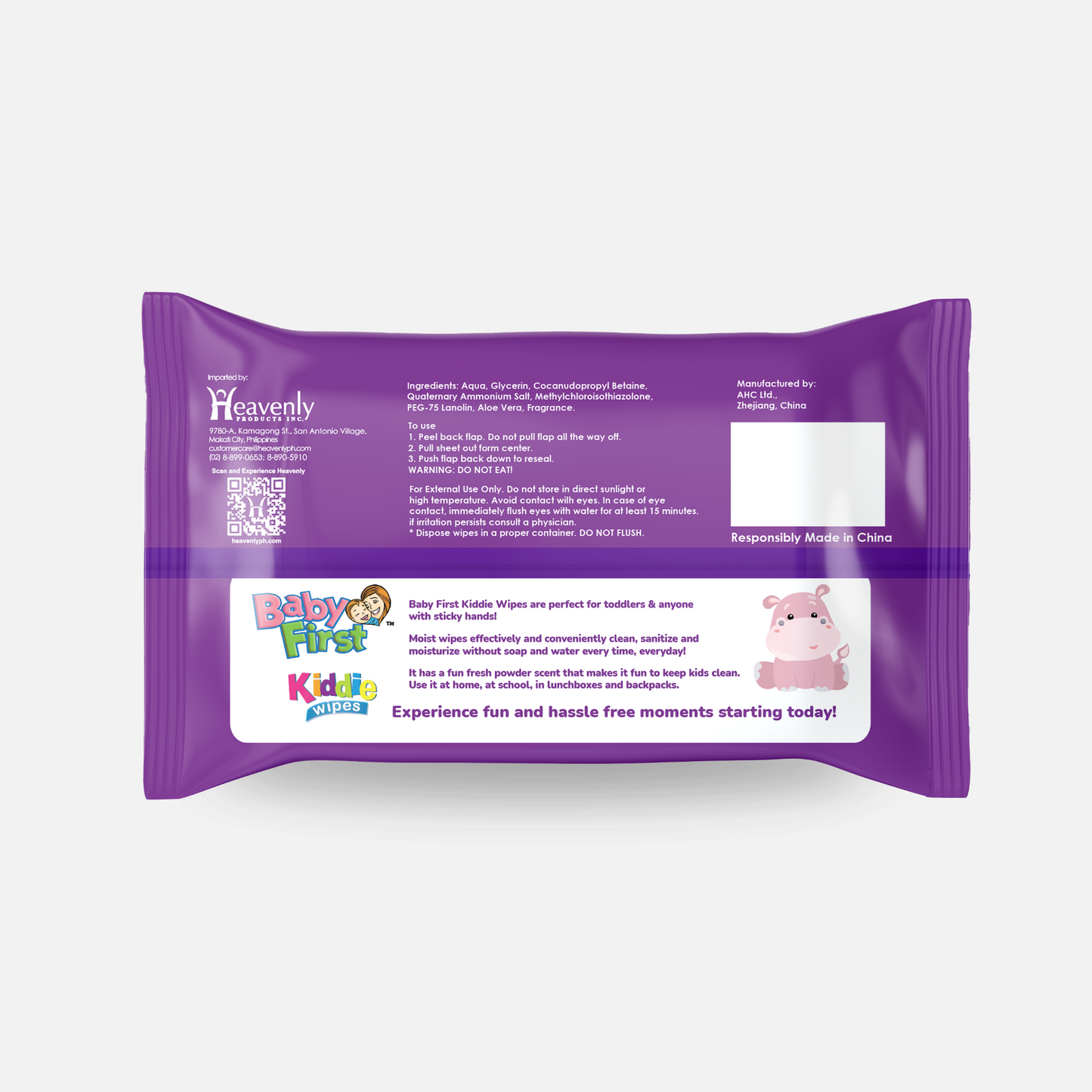 Baby First Kiddie Wipes 60 Sheets All Scents 4+2 Packs (360 Sheets)
