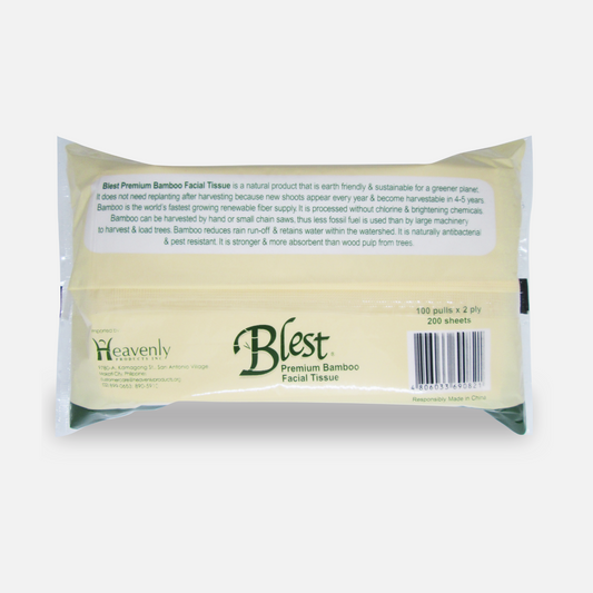 Blest Premium Bamboo Facial Tissue Handy Pack 2 Ply 100 Pulls