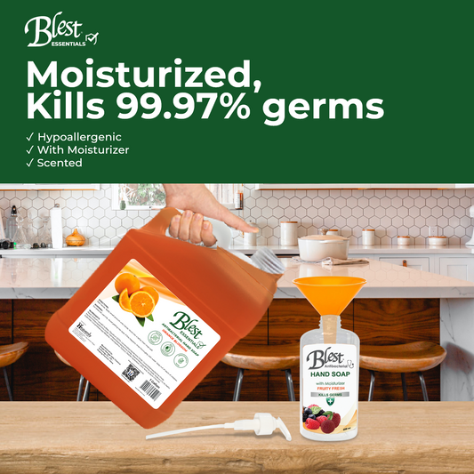 Blest Antibacterial Moisturizing Hand Soap 1 Gallon Orange Blossom Scent