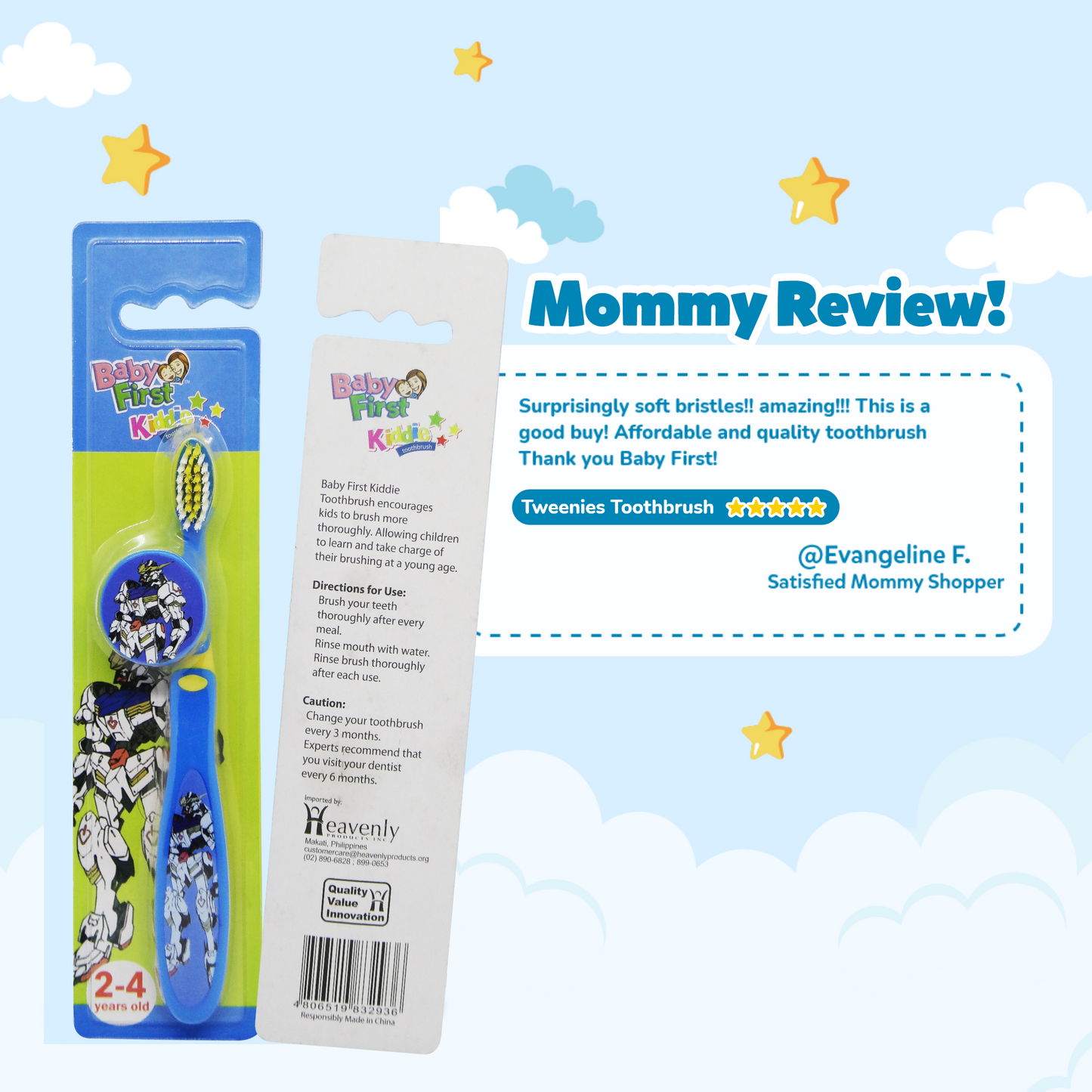 Baby First Kiddie Toothbrush 2-4 Years Old - Tweenies
