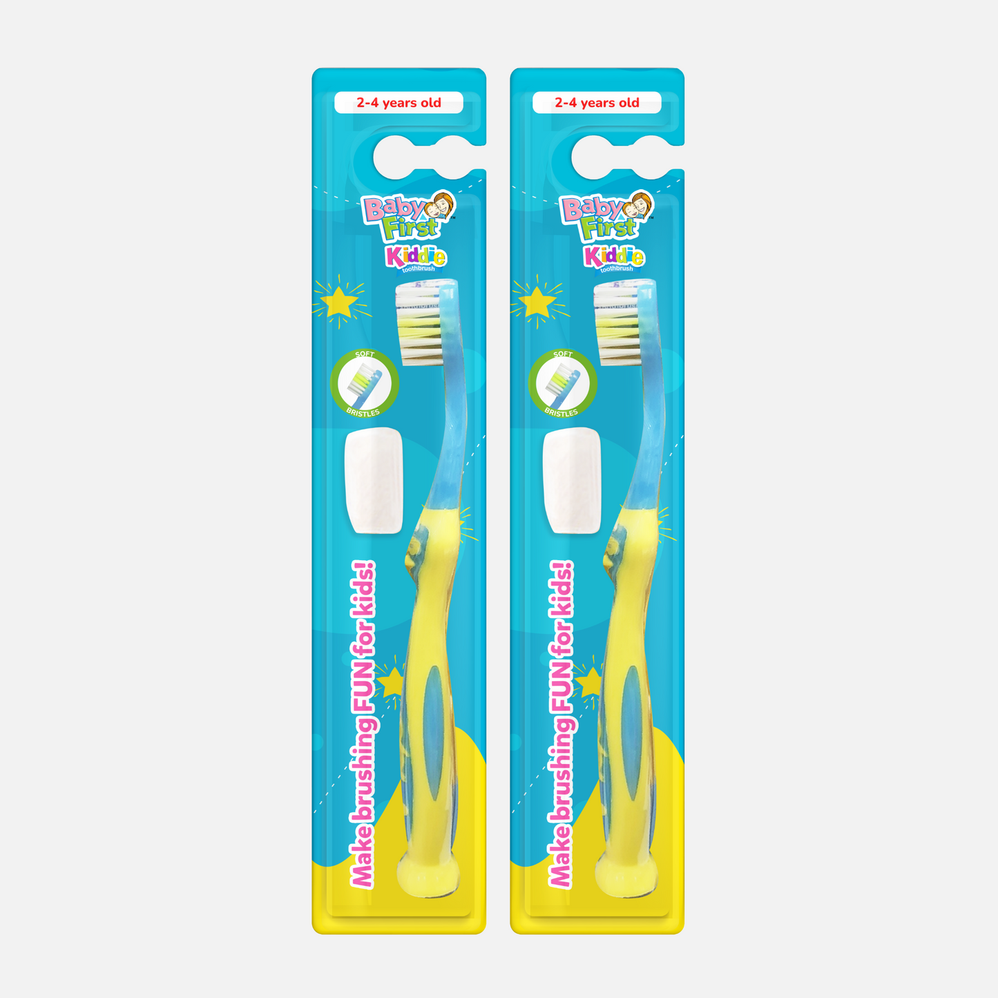 Baby First Kiddie Toothbrush 2-4 Years Old -Penguin 2 Packs