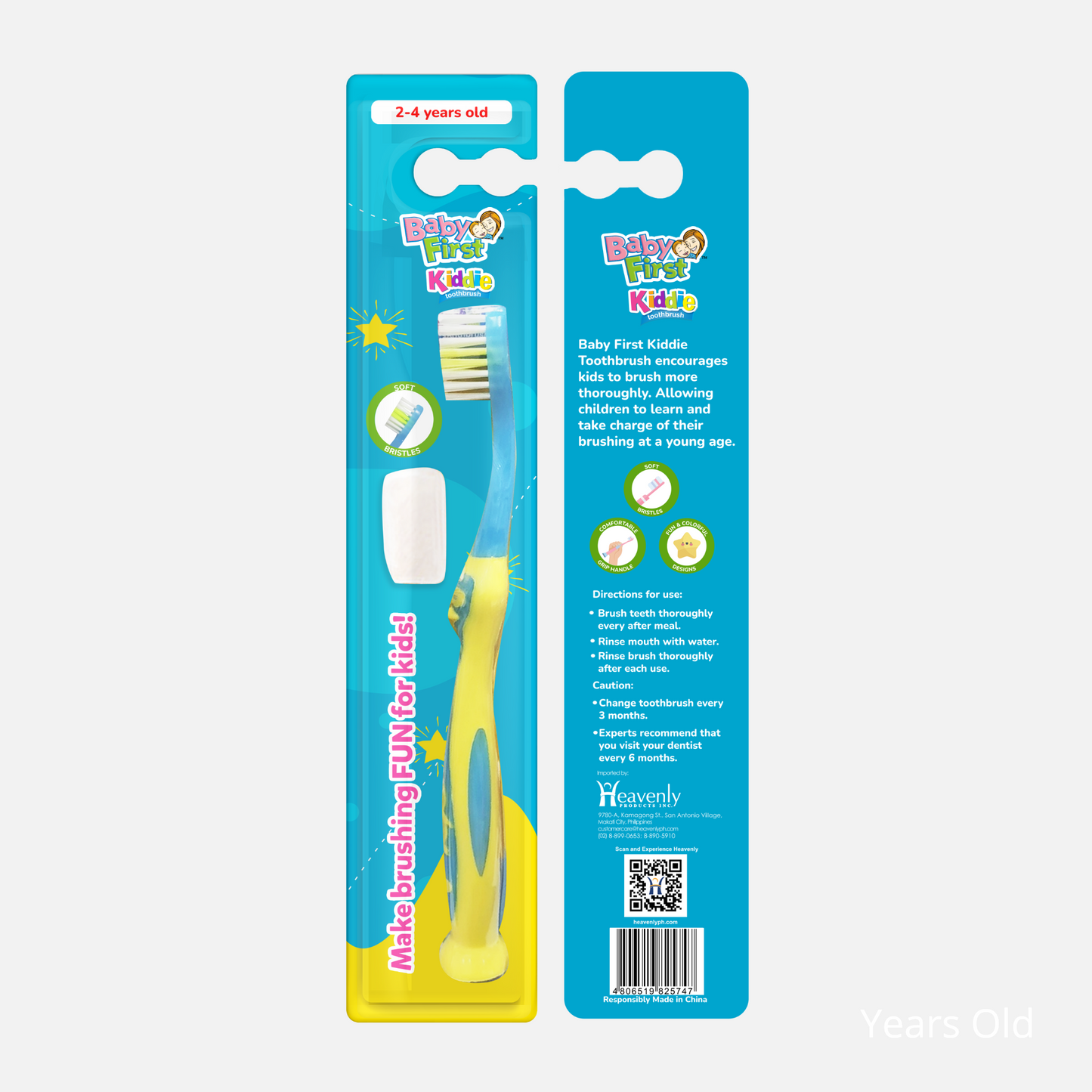 Baby First Kiddie Toothbrush 2-4 Years Old -Penguin 2 Packs