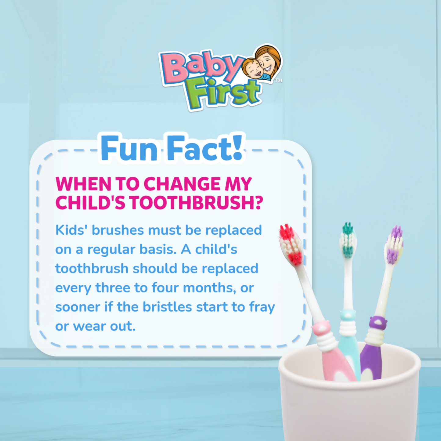 Baby First Kiddie Toothbrush 12-24 Months Old - Lady Bug