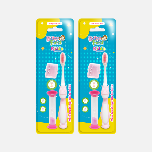 Baby First Kiddie Toothbrush 2-4 Years Old - With Timer 2 Packs