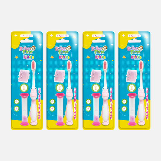 Baby First Kiddie Toothbrush 2-4 Years Old - With Timer 3+1 Pack