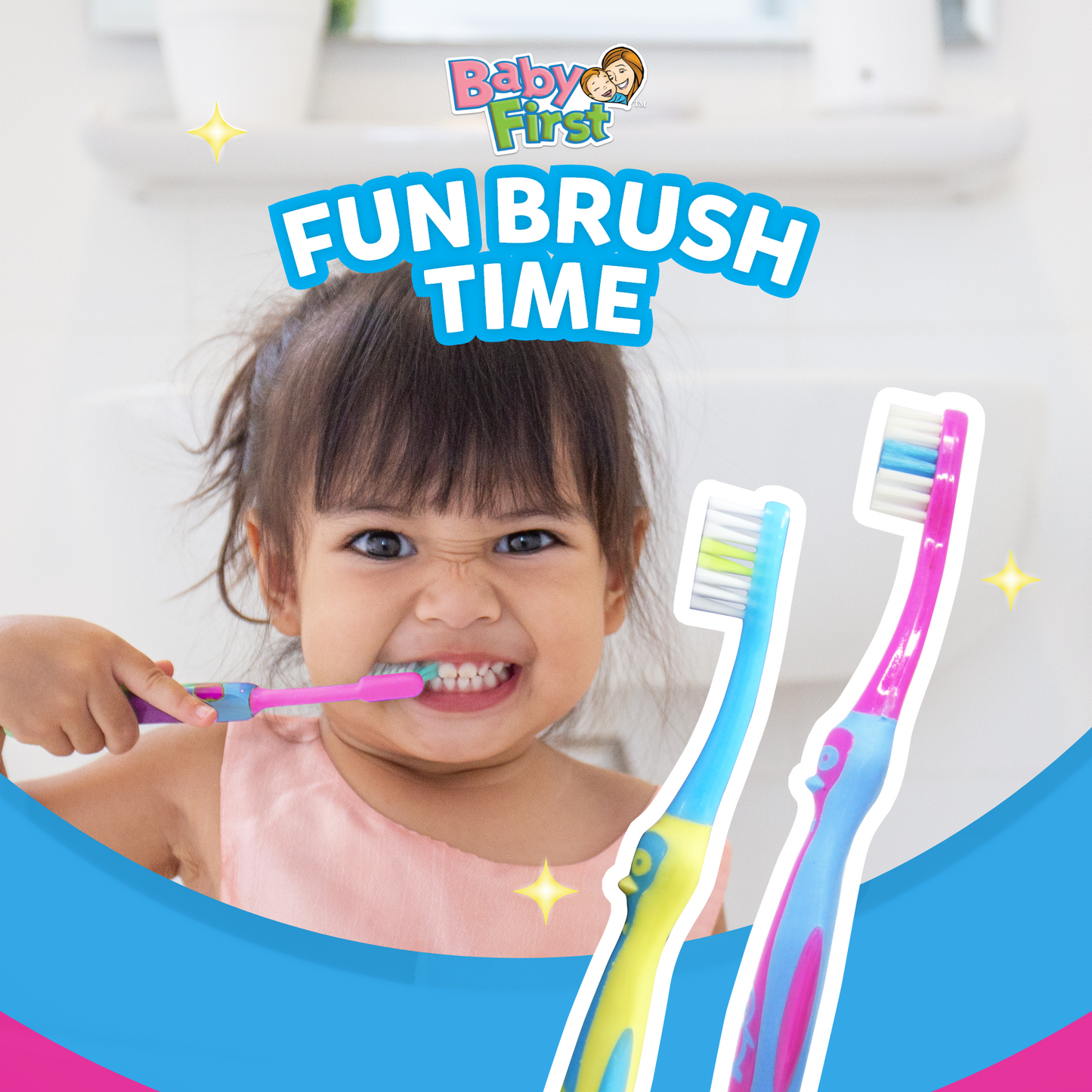 Baby First Kiddie Toothbrush 2-4 Years Old -Penguin 2 Packs