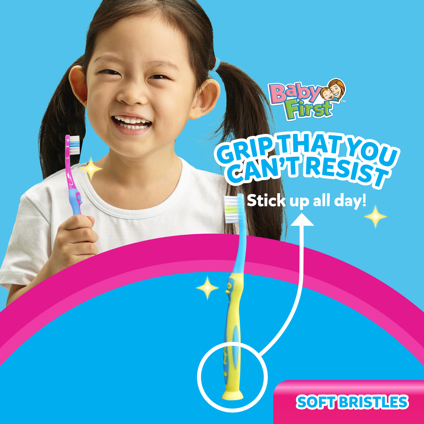 Baby First Kiddie Toothbrush 2-4 Years Old -Penguin 2 Packs