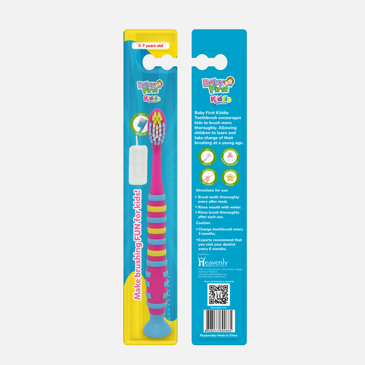 Baby First Kiddie Toothbrush 5-7 Years Old - Rubber Suction