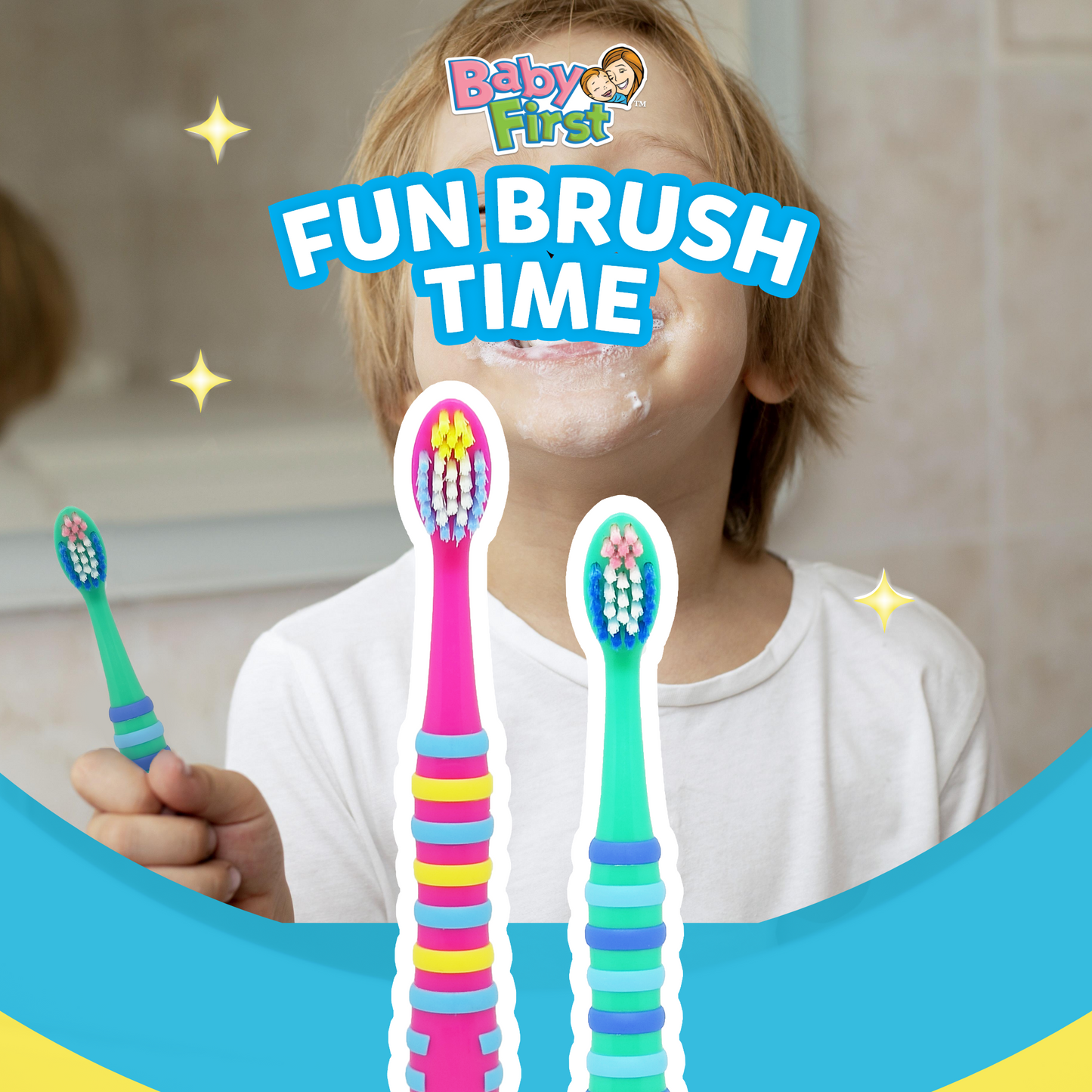 Baby First Kiddie Toothbrush 5-7 Years Old - Rubber Suction