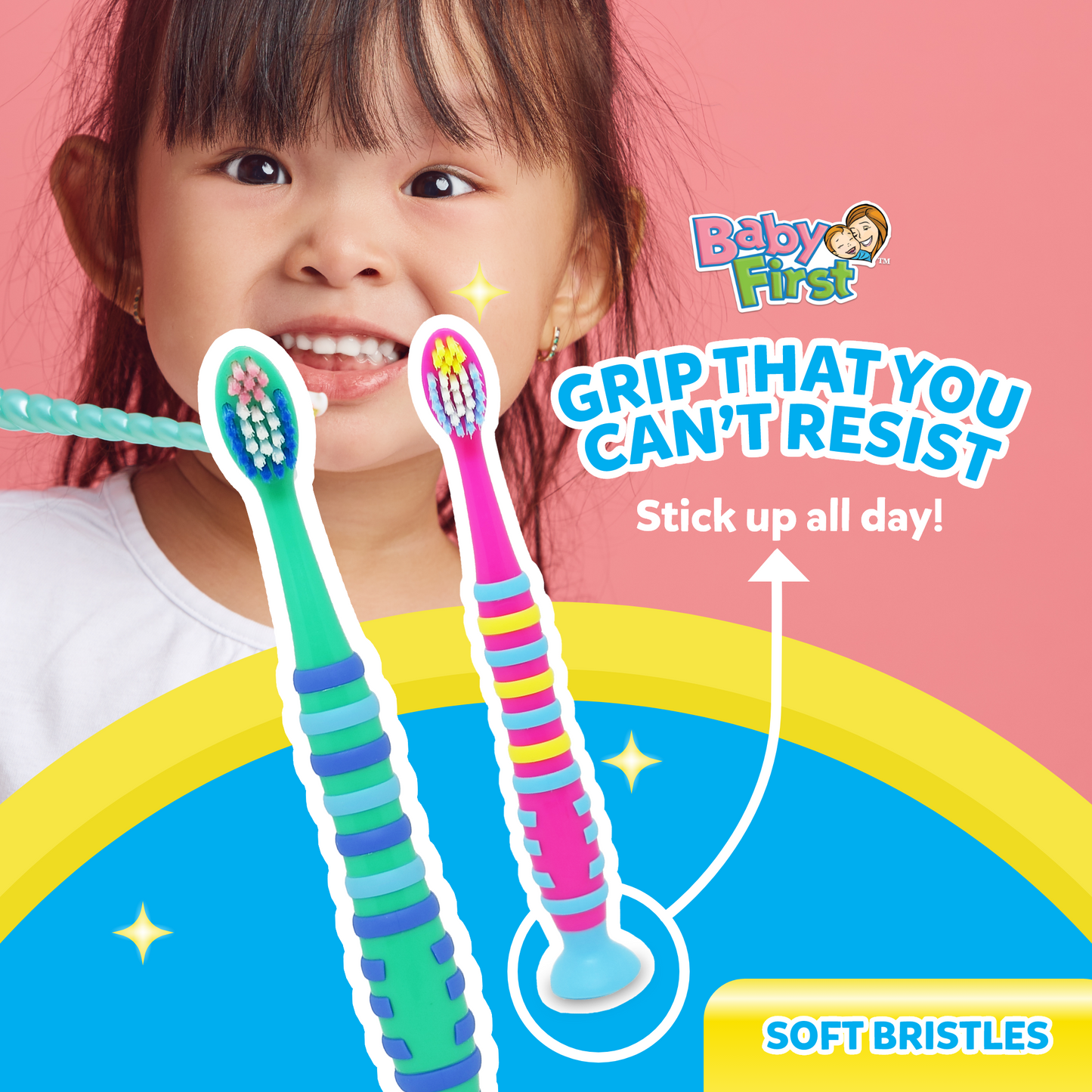 Baby First Kiddie Toothbrush 5-7 Years Old - Rubber Suction