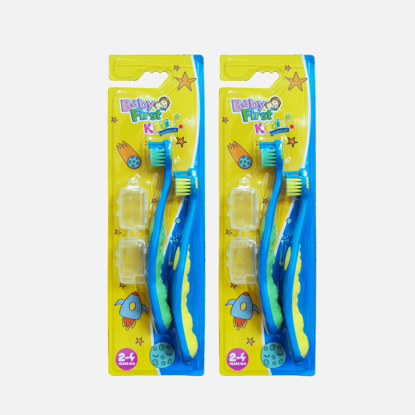 Baby First Kiddie Toothbrush 2-4 Years Old - 2 Pieces in 1 Pack x 2 Packs