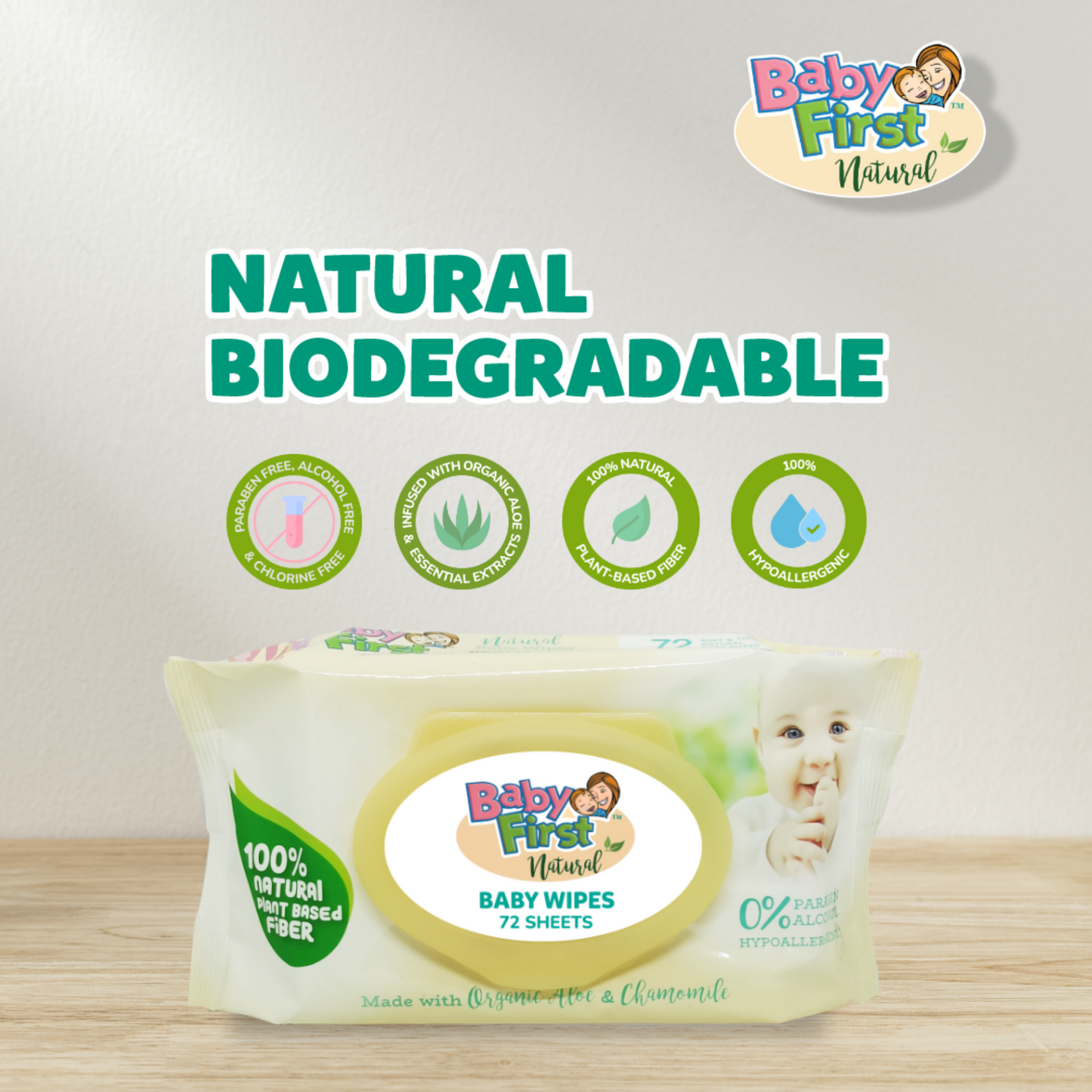 Baby First Natural Baby Wipes 30 Sheets