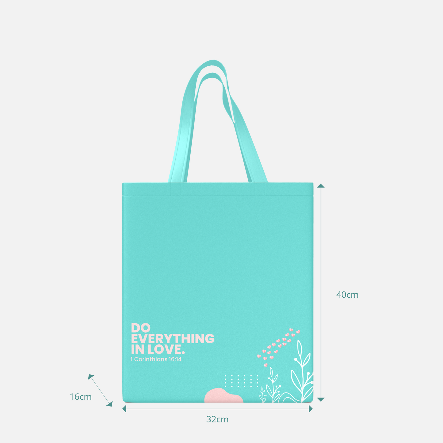 Blest Heatsealed Eco Bag Large - Do Everything in Love (1 Corinthians 16:14)