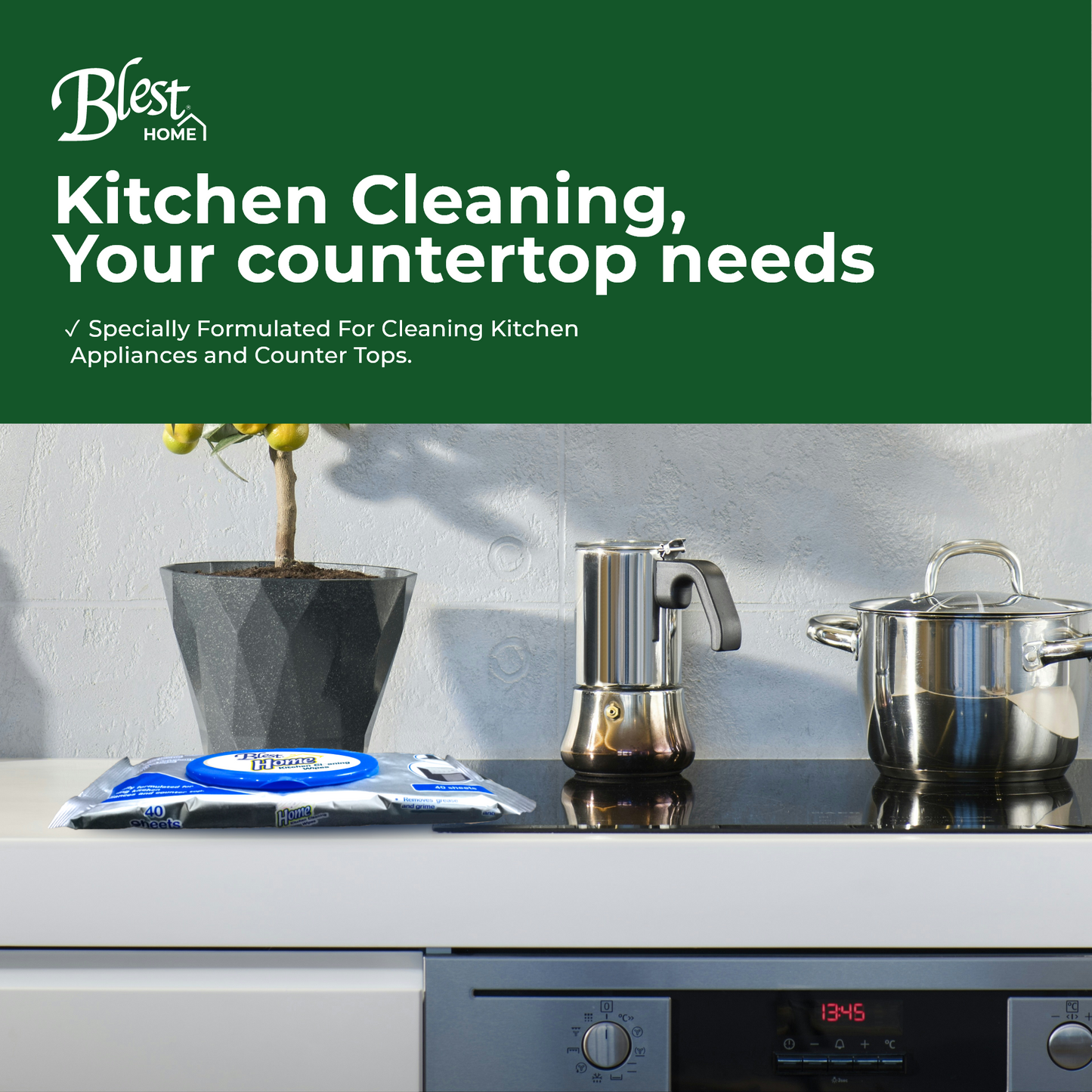 Blest Home Kitchen Cleaning Wipes 40 Sheet