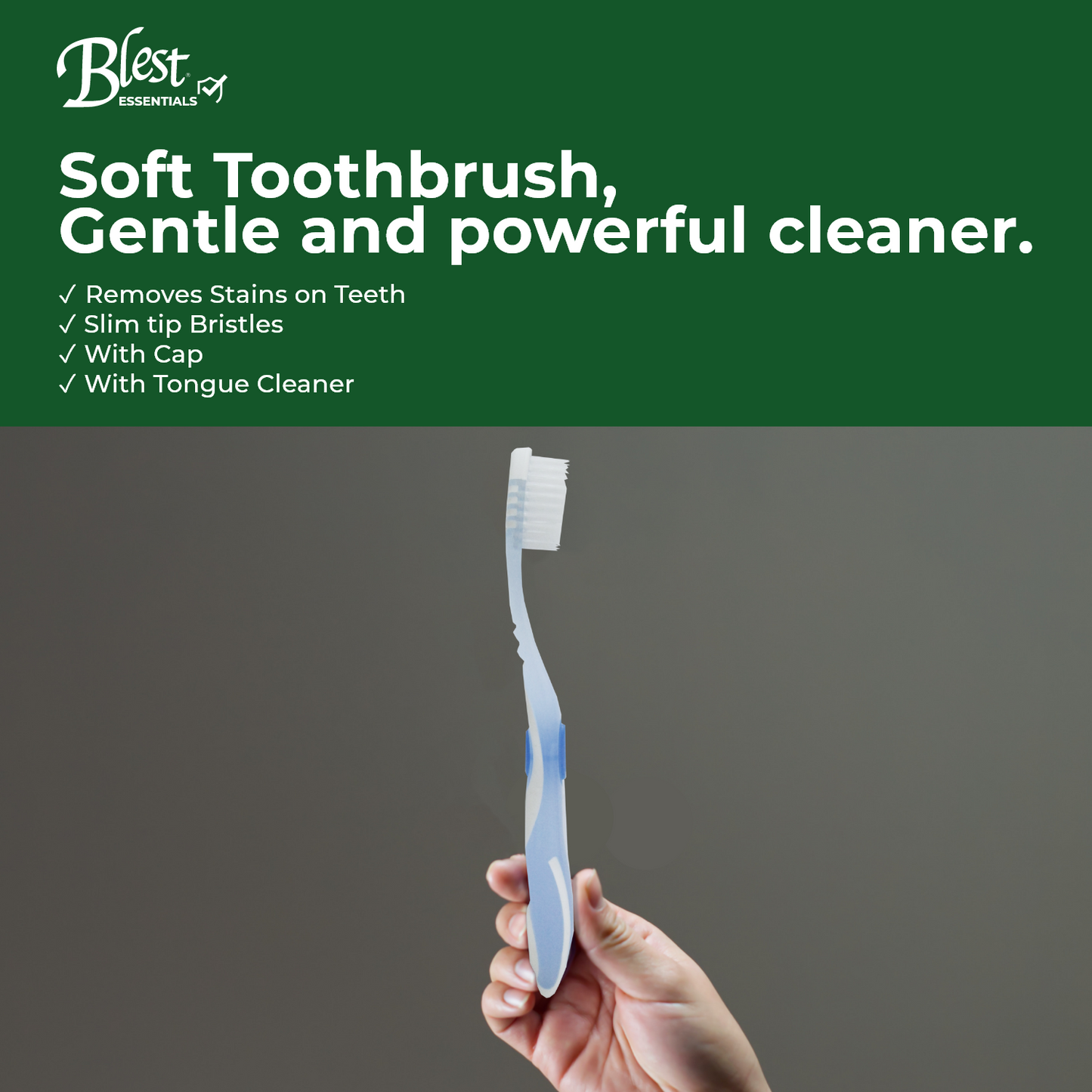 Blest Essential Toothbrush Pro Health Complete Clean 0.01mm Slim Tip Bristles Toothbrush Singles