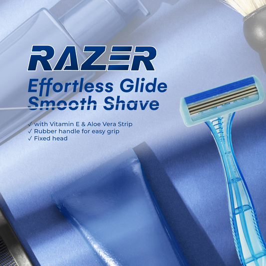 Razer Mens Triple Blade Pivot Head Disposable Razor 2+1