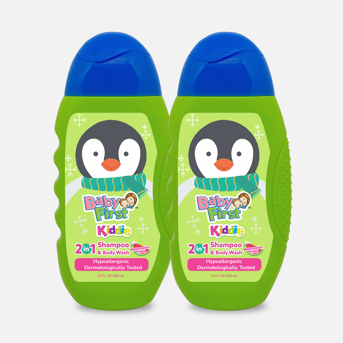 Baby First Kiddie Arctic 2in1 Shampoo and Body Wash 300ml Watermelon Frost 2 Bottles