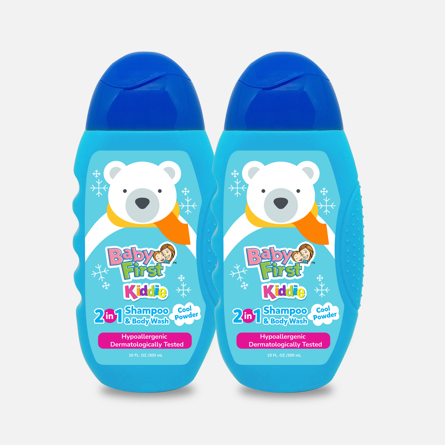 Baby First Kiddie Arctic 2in1 Shampoo and Body Wash 300ml Cool Powder 2 Bottles