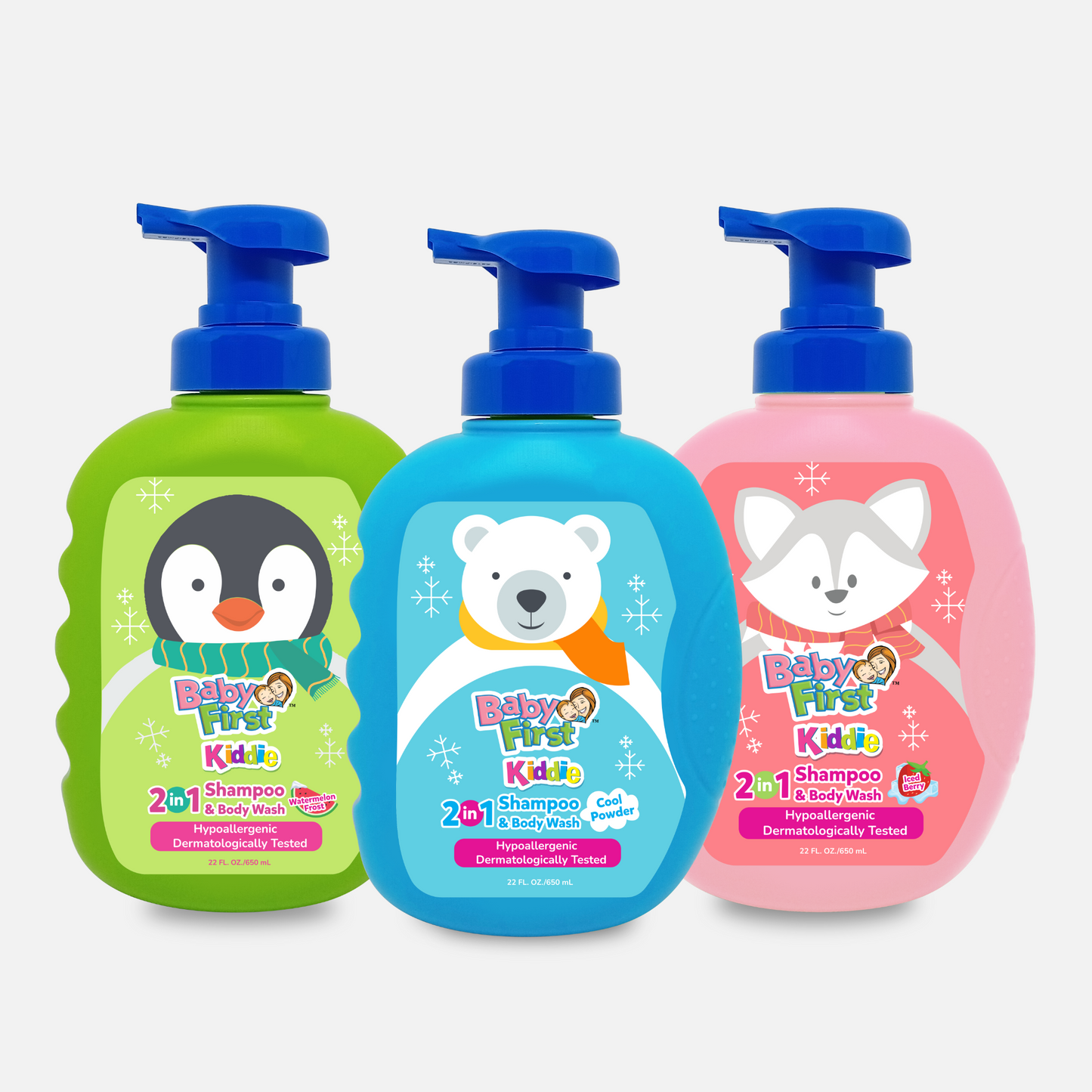 Baby First Kiddie Arctic 2in1 Shampoo and Body Wash 650ml All Scent