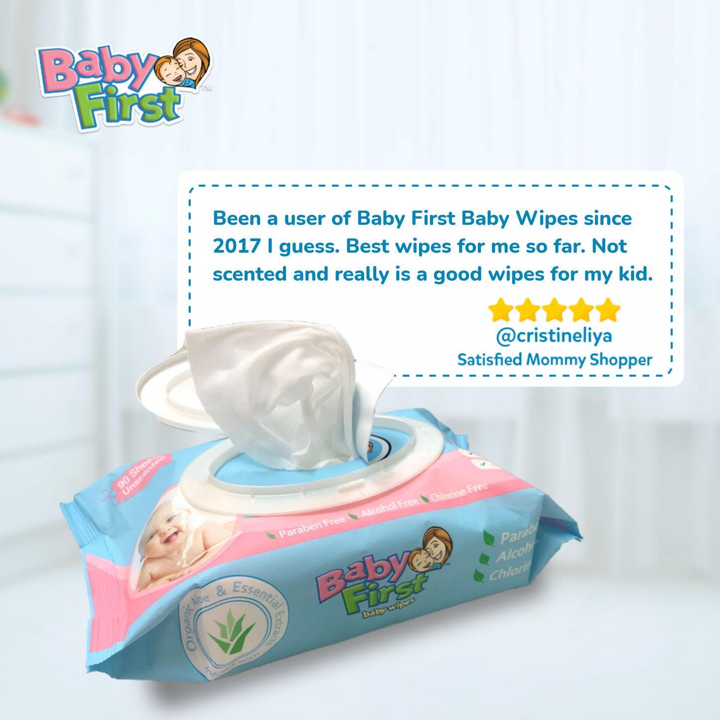 Baby First Baby Wipes 90 Sheets