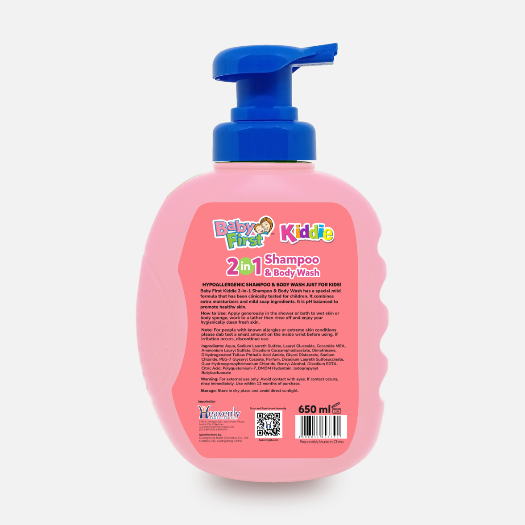 Baby First Kiddie Arctic 2in1 Shampoo and Body Wash 650ml Iced Berry Scent + 500ml Refill