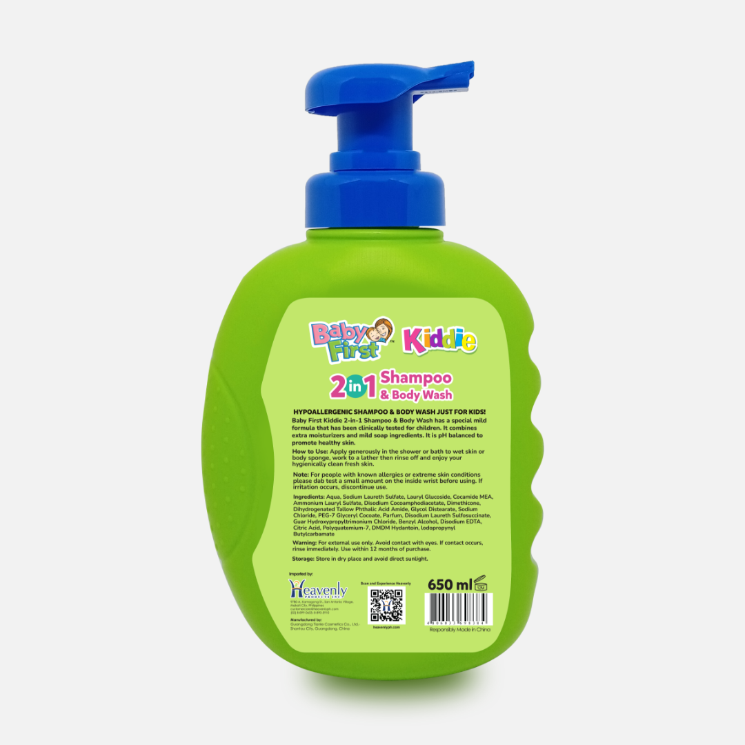 Baby First Kiddie Arctic 2in1 Shampoo and Body Wash 650ml Watermelon Frost Scent + 500ml Refill