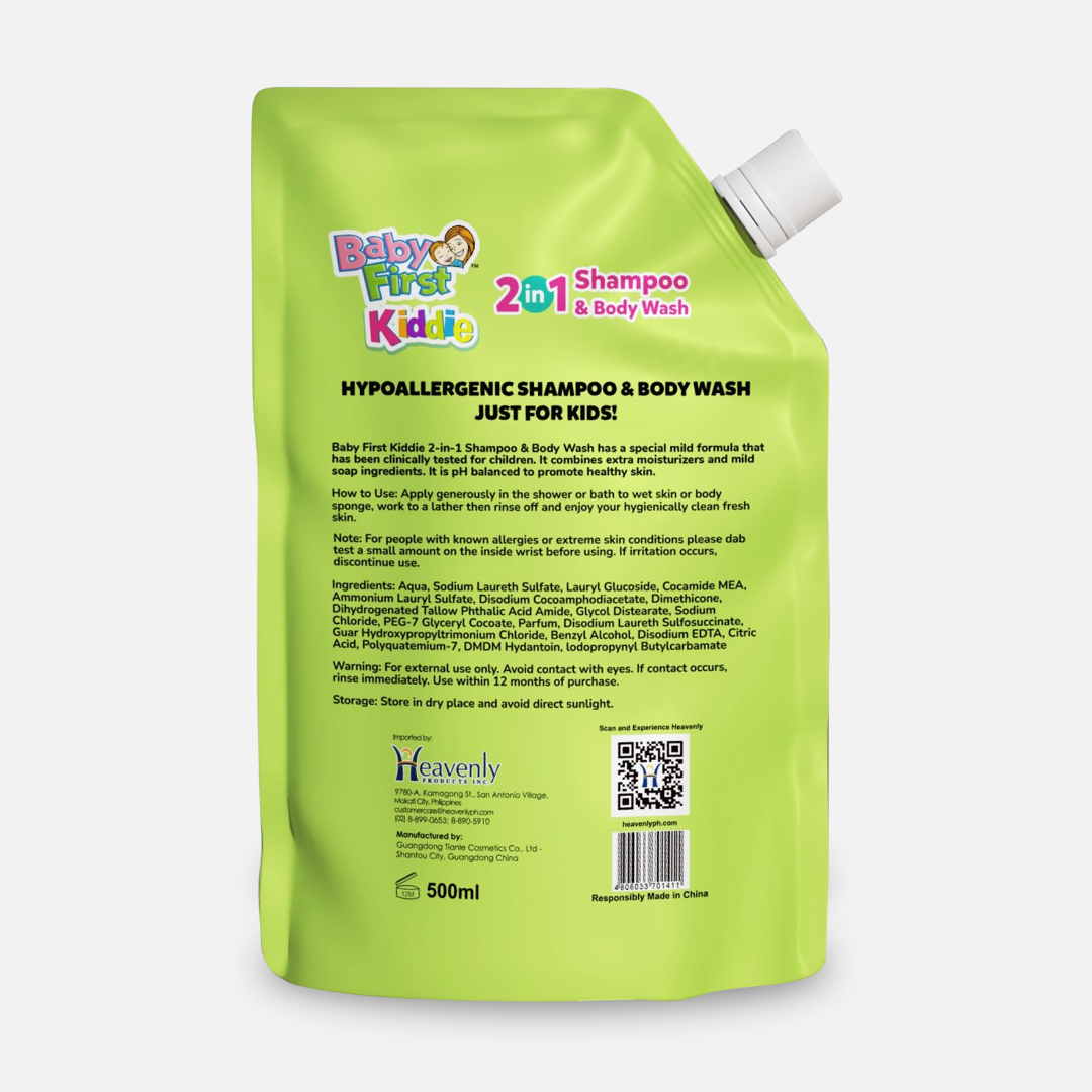 Baby First Kiddie Arctic 2in1 Shampoo and Body Wash 500ml Refill Watermelon Frost Scent