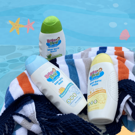 Baby First Nouveau Baby Bath Wash 110ml Aloe Vera and Vitamin E Scent