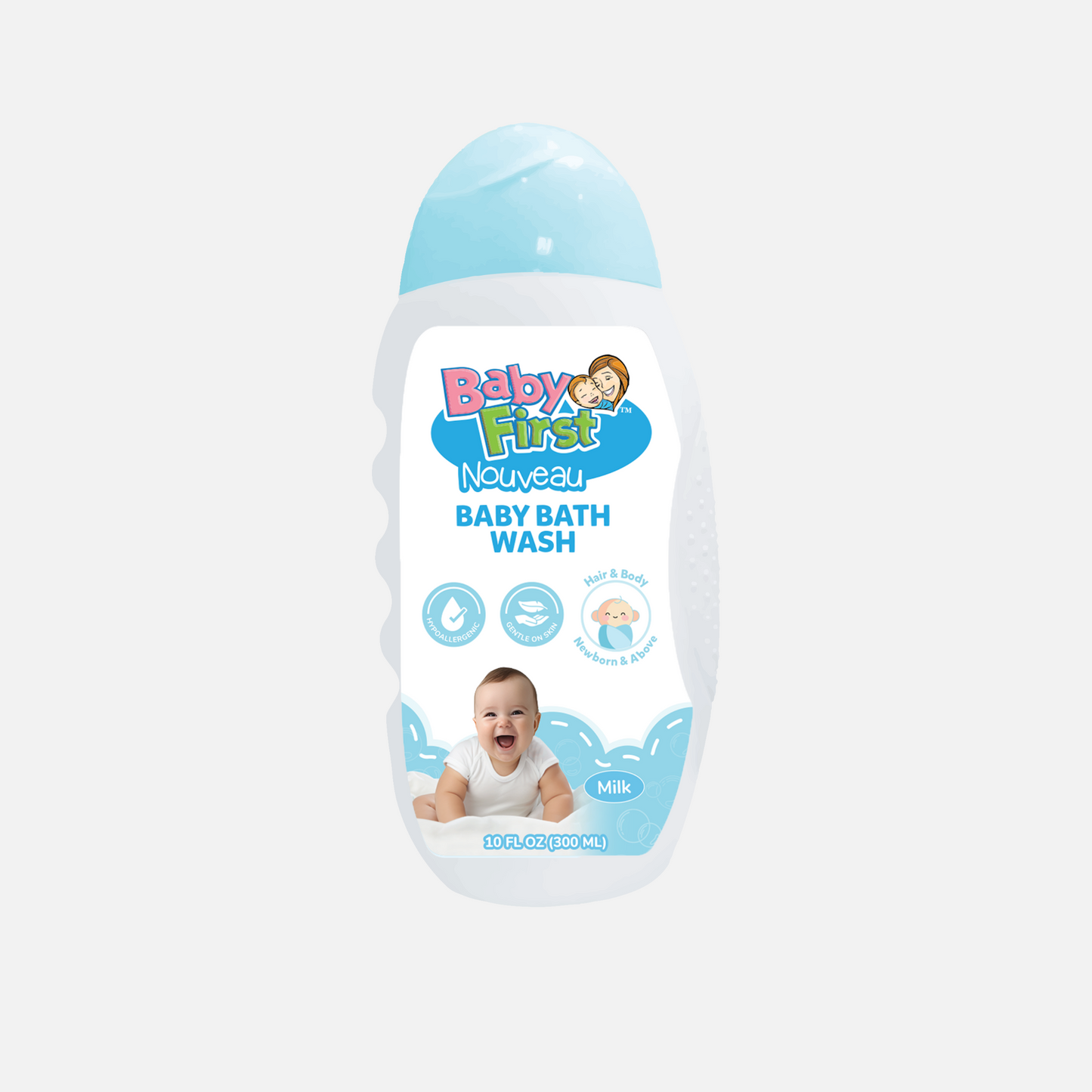 Baby First Nouveau Baby Bath Wash 300ml Milk Scent