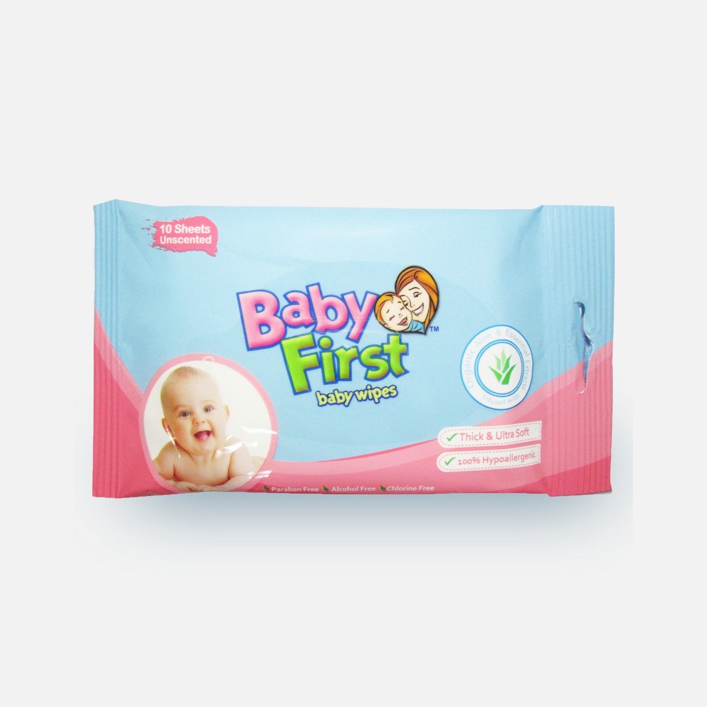 Baby First Baby Wipes 10 Sheets 3+1 Pack (40 Sheets)