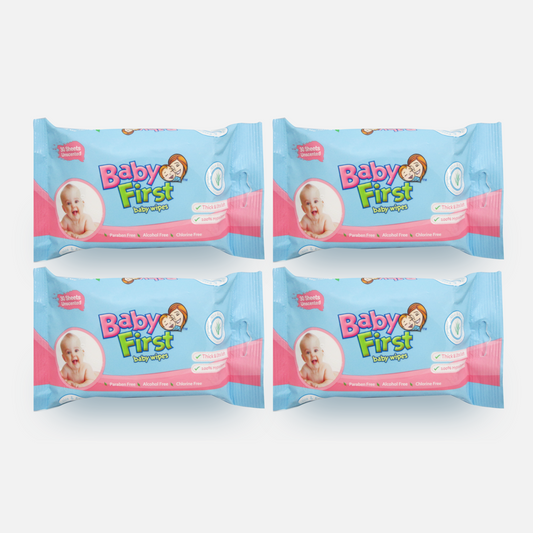 Baby First Baby Wipes 30 Sheets 3+1 Pack (120 Sheets)