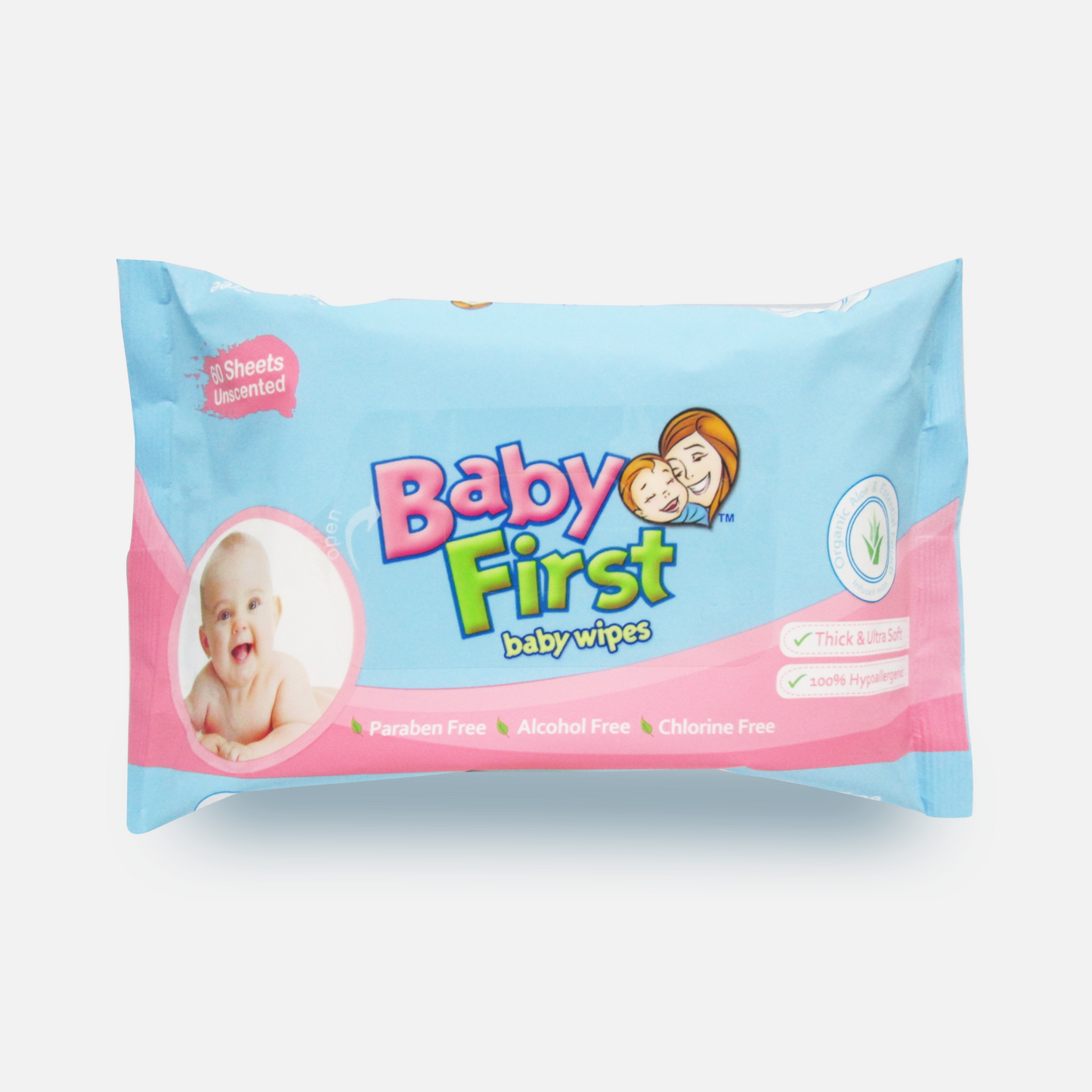 Baby First Baby Wipes 60 Sheets 2+1 Pack (180 Sheets)