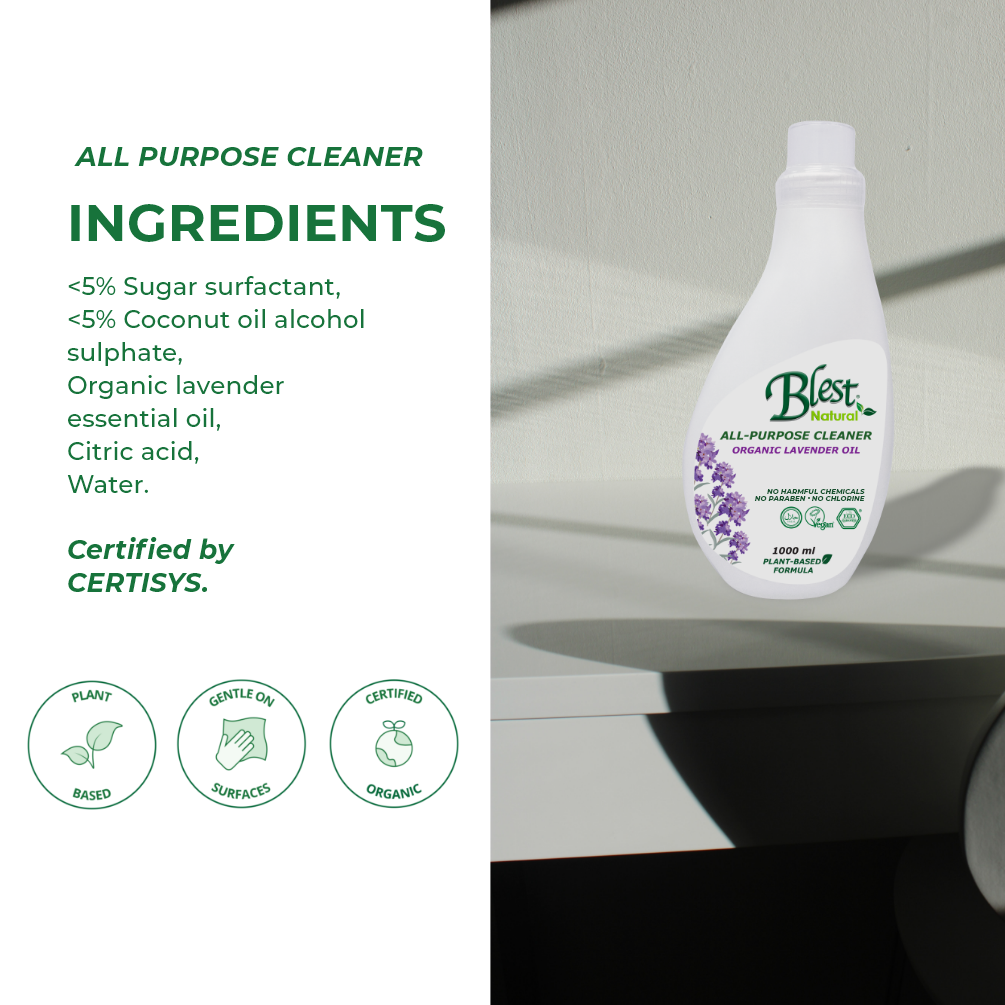 Blest Natural All Purpose Cleaner - Organic Lavender Oil 5L