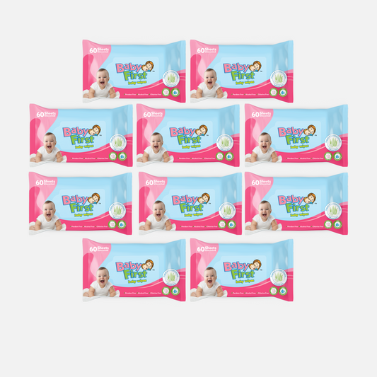 Baby First Baby Wipes 60s 8+2 Packs (600 Sheets)