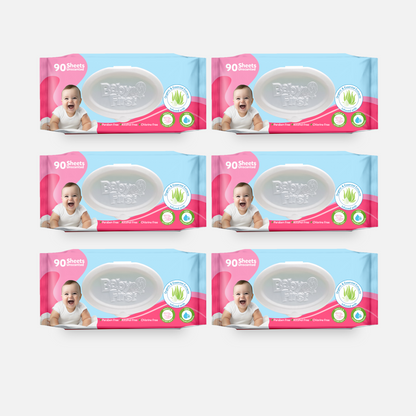 Baby First Baby Wipes 90 Sheets 5+1 Pack (540 Sheets)