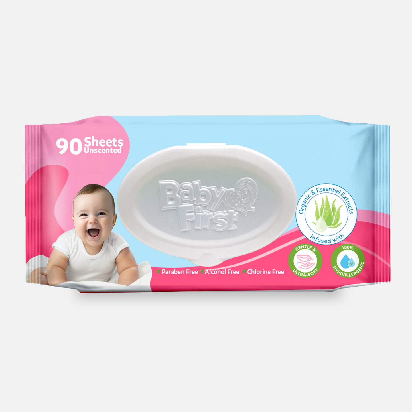 Baby First Baby Wipes 90 Sheets 2+1 Pack (270 Sheets)