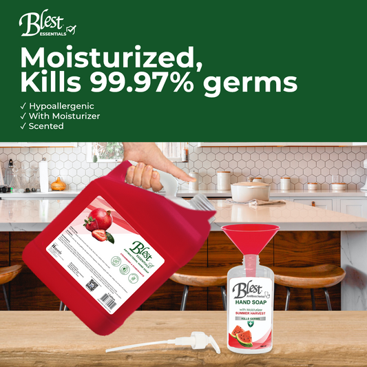 Blest Antibacterial Moisturizing Hand Soap 1 Gallon Strawberry and Pomegranate Scent