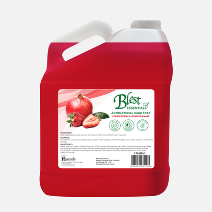 Blest Antibacterial Moisturizing Hand Soap 1 Gallon Strawberry and Pomegranate Scent