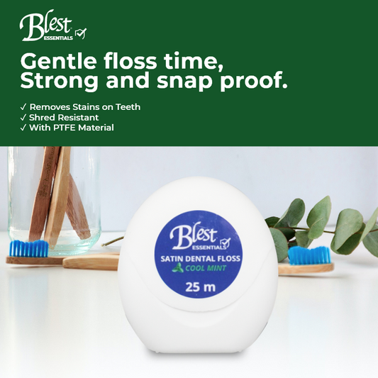 Blest Dental Floss Satin Cool Mint - 25 Meters x 2 Rolls