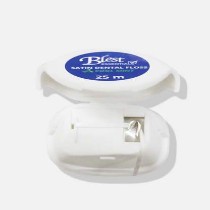 Blest Essential Satin Dental Tape Floss 50 Meters Cool Mint - 2 Packs
