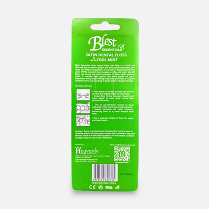 Blest Essential Satin Dental Tape Floss 50 Meters Cool Mint - 2 Packs