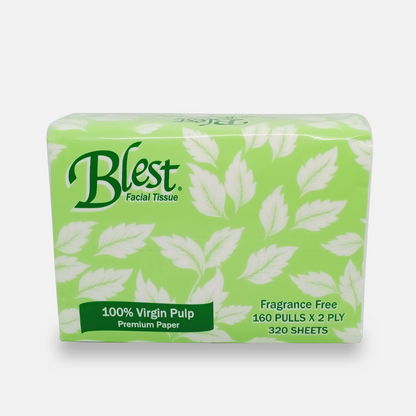 Blest Facial Tissue Handy Pack 160 Pulls 2 Ply Jumbo