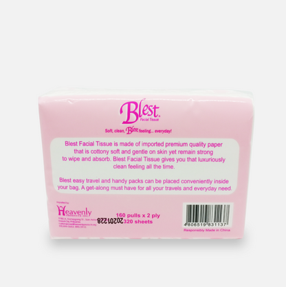Blest Facial Tissue Handy Pack 160 Pulls 2 Ply Jumbo