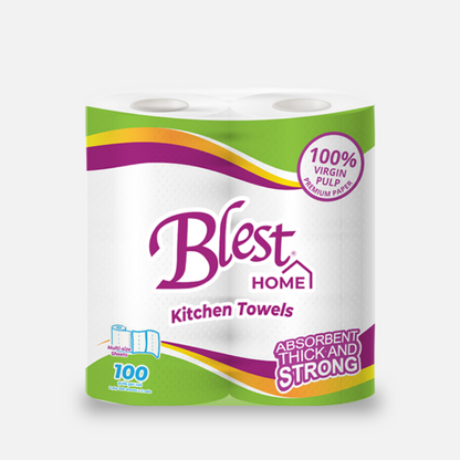 Blest Home Kitchen Towel 100 Pulls by 2 packs