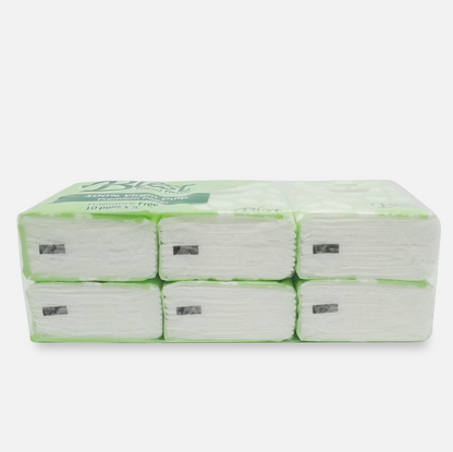Blest Facial Pocket Tissue 2 Ply 10 Pulls x 6 Pocket (60 Pulls)