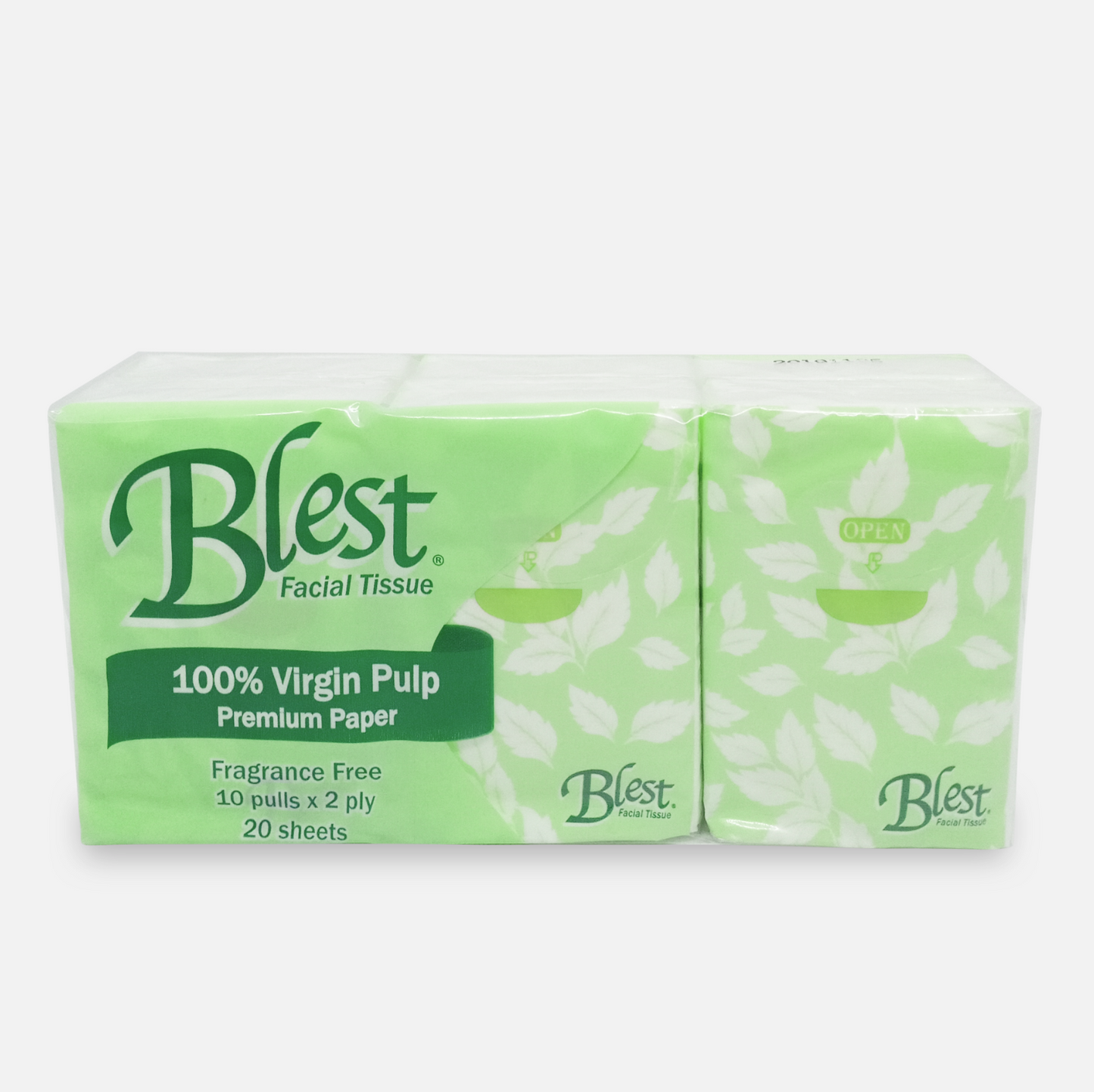 Blest Facial Pocket Tissue 2 Ply 10 Pulls x 6 Pocket (60 Pulls)