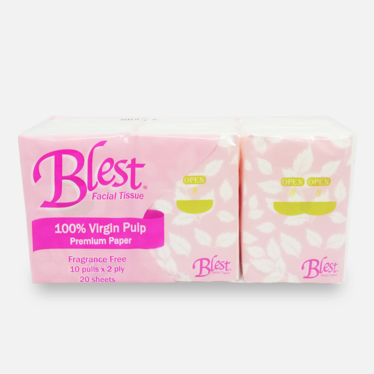 Blest Facial Pocket Tissue 2 Ply 10 Pulls x 6 Pocket (60 Pulls)