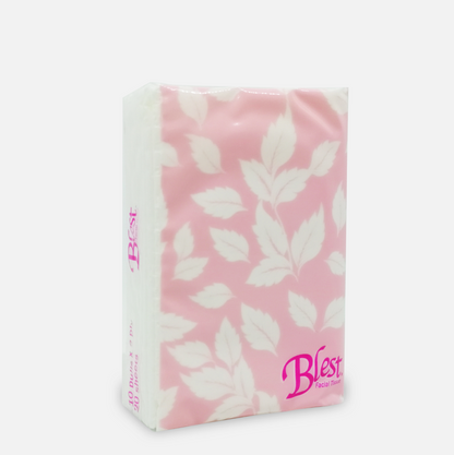 Blest Facial Pocket Tissue 2 Ply 10 Pulls x 6 Pocket (60 Pulls)