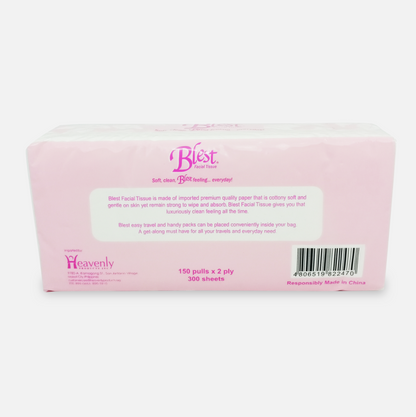 Blest Facial Tissue Travel Pack 2 Ply 150 Pulls Jumbo