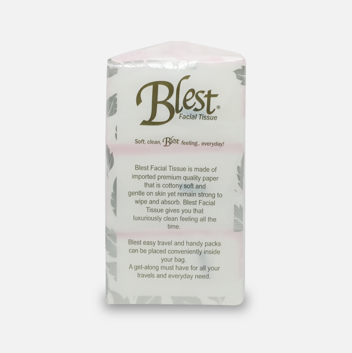 Blest Facial Tissue Travel Pack 150 pulls 2 ply Jumbo 3 Packs